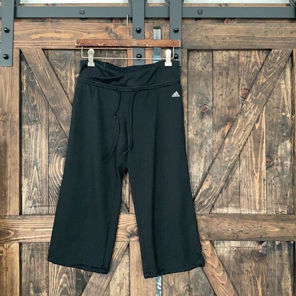 Adidas wide leg cropped Climalite leggings small - Picture 1 of 4